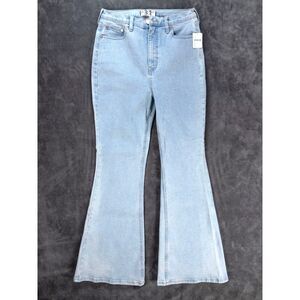 Free People We The Free CRVY Flare Jeans Womens 31 Light Wash Boho *SUN FADED*